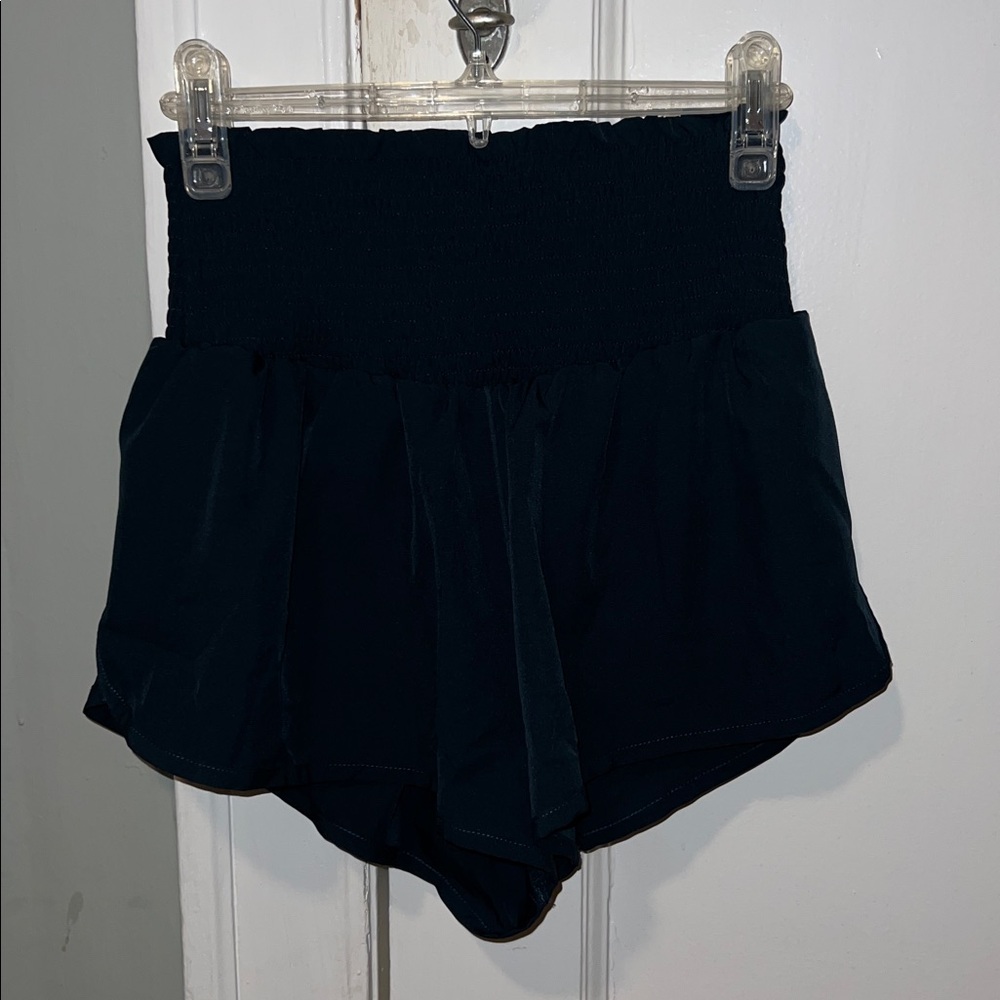 Deep Green Women's Running Shorts - Picture 2 of 3